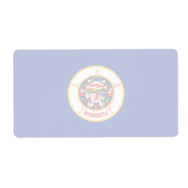 Minnesota Faint Flag Shipping Label (Front)