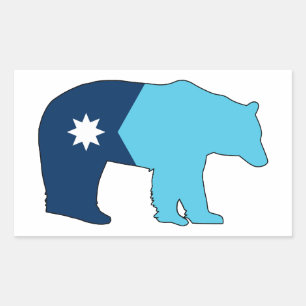 Minnesota Flag Bear Sticker