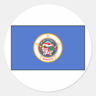 Minnesota Flag Classic Round Sticker