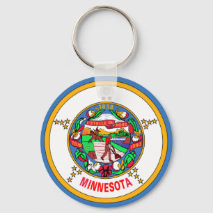 Minnesota flag keychain