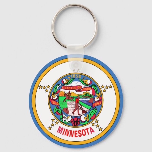 Minnesota flag keychain (Front)