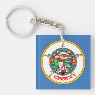 Minnesota flag keychain