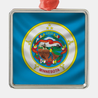 Minnesota Flag Metal Ornament