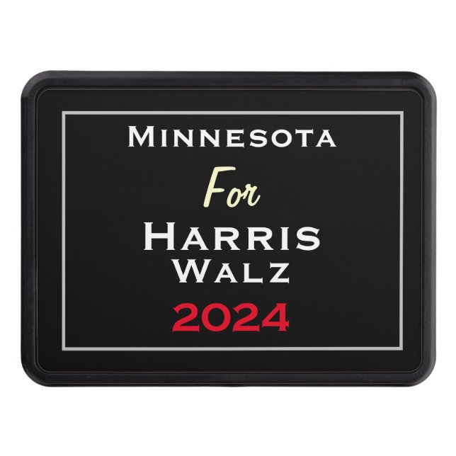 Minnesota for HARRIS WALZ 2024 Trailer Trailer Hitch Cover (Front)
