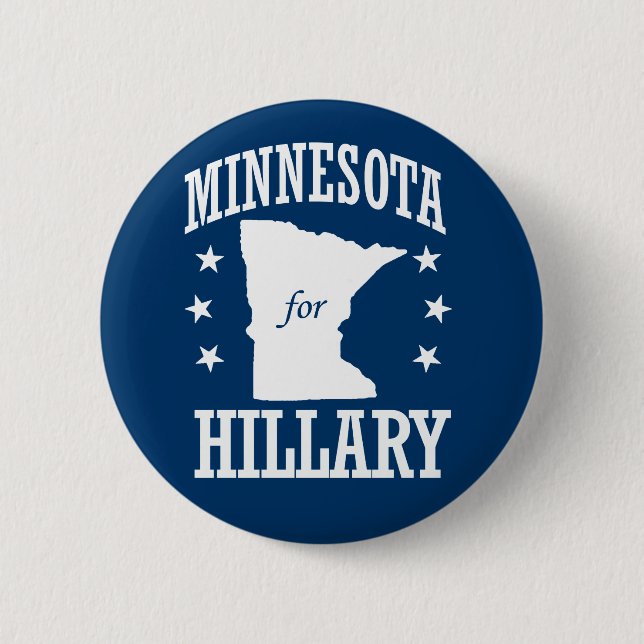 MINNESOTA FOR HILLARY 2 INCH ROUND BUTTON (Front)