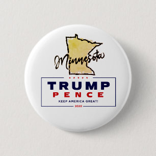 Minnesota for Trump- Pence 2020 2 Inch Round Button