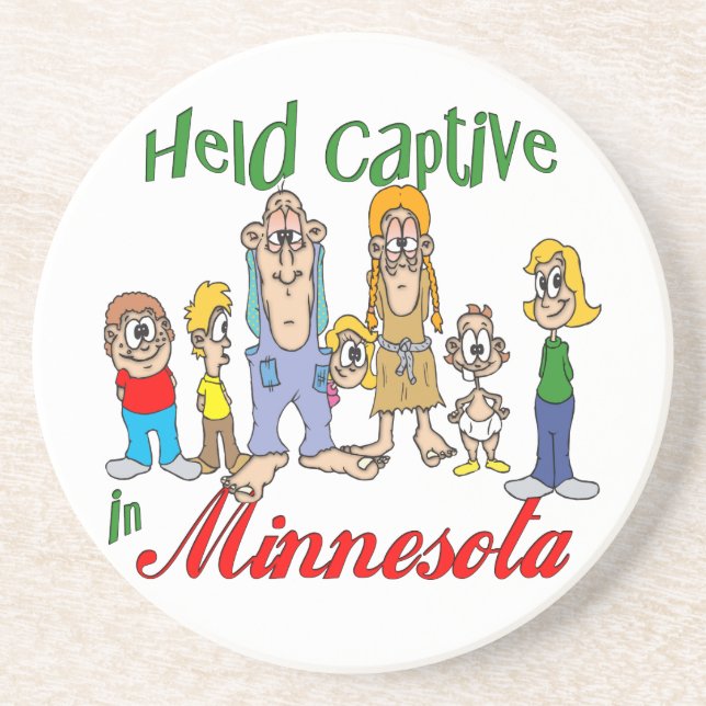 Minnesota Funny Trailer Park Sandstone Coaster (Front)