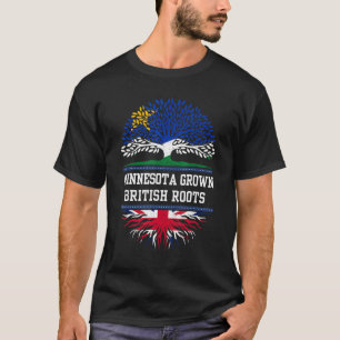 Minnesota Grown With British Roots Uk T-Shirt