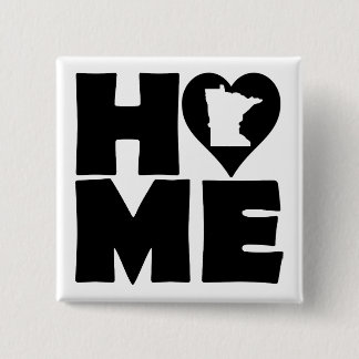 Minnesota Home Heart State Button Badge Pin