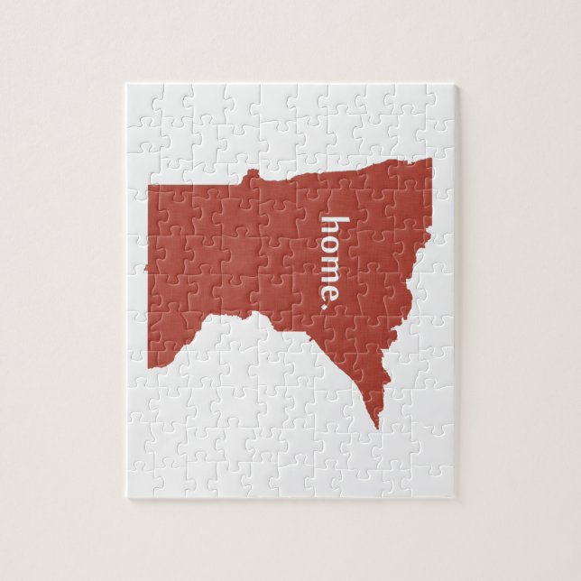 Minnesota home silhouette state map jigsaw puzzle (Vertical)