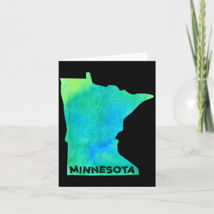 Minnesota Home State Women Men Kid Roots Map Love  Card
