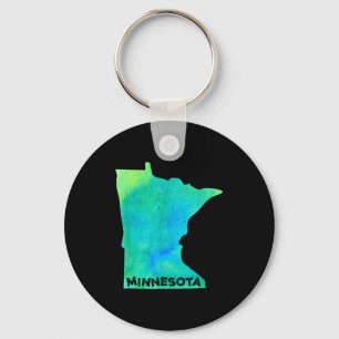Minnesota Home State Women Men Kid Roots Map Love Keychain