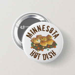 Minnesota Hot Dish Tater Tot Casserole 2 Inch Round Button