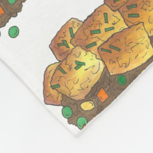 Minnesota Hot Dish Tater Tot Casserole Fleece Blanket