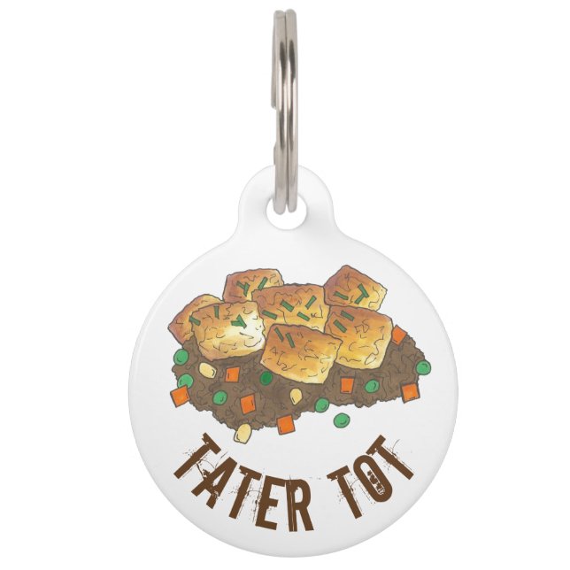 Minnesota Hot Dish Tater Tot Casserole Pet Tag (Front)