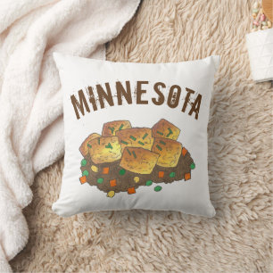 Minnesota Hot Dish Tater Tot Hotdish Casserole Throw Pillow