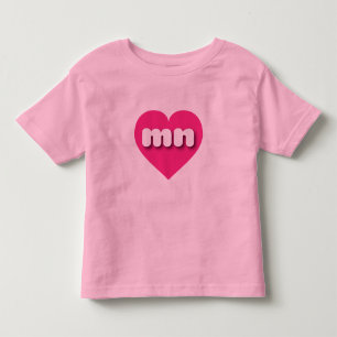 Minnesota hot pink heart - I love mn Toddler T-shirt