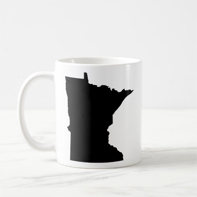Minnesota in Black and White Coffee Mug (Left)