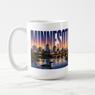 Minnesota Lakes Skyline North Star Adventure Coffee Mug