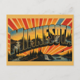 Minnesota Lakes Waterfalls Boreal Forests Art Postcard