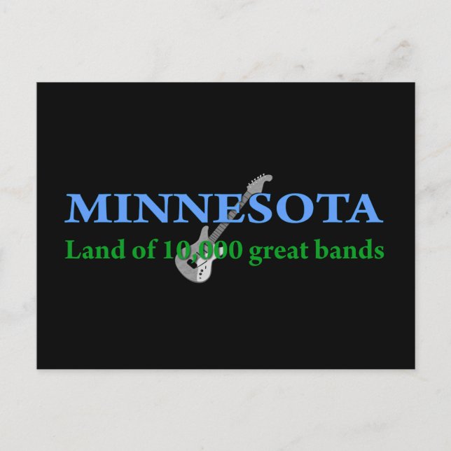 Minnesota - Land of 10,000 Bands Postcard (Front)
