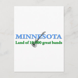 Minnesota - Land of 10,000 Bands Postcard
