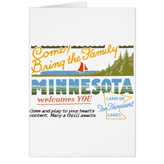 Minnesota - Land of Ten Thousand Lakes (Front)