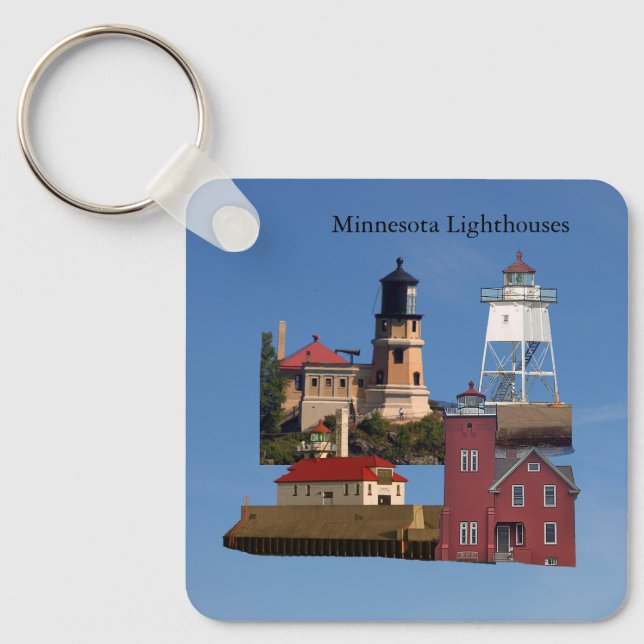Minnesota Lighthouse metal key chain (Front)
