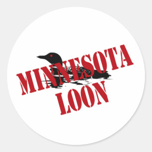 Minnesota Loon Classic Round Sticker