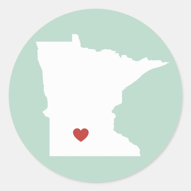 Minnesota Love - Autocollant personnalisable (Devant)