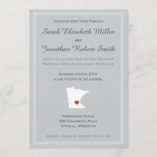 Minnesota Love - Customizable Wedding Invitation