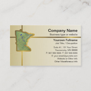 Minnesota Map Business Card