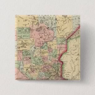Minnesota Map by Mitchell 2 Inch Square Button