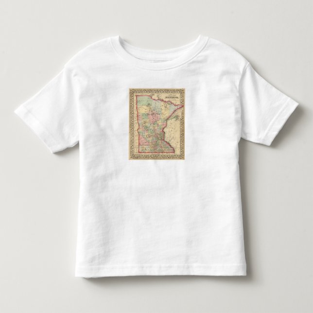 Minnesota Map by Mitchell Toddler T-shirt (Front)