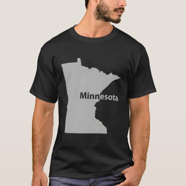 Minnesota Map Home State Pride Gift T-Shirt (Front)
