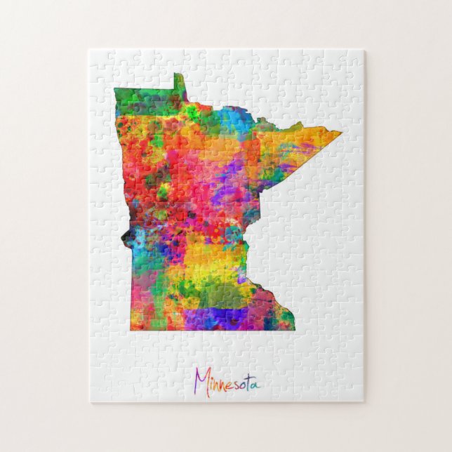 Minnesota Map Jigsaw Puzzle (Vertical)
