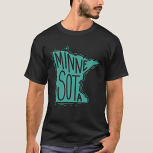 Minnesota Map Outline USA America T-Shirt