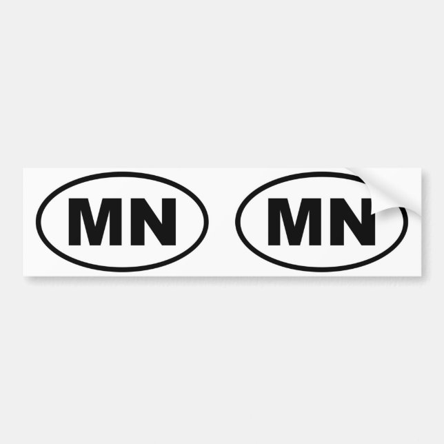 Minnesota MN oval Bumper Sticker (Front)