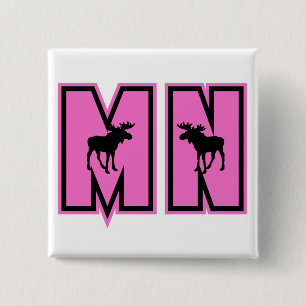 Minnesota Moose 2 Inch Square Button