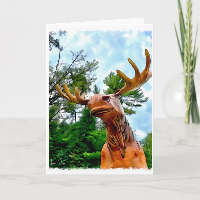 "Minnesota Moose" Greeting Card by Lisa Drew (Front)