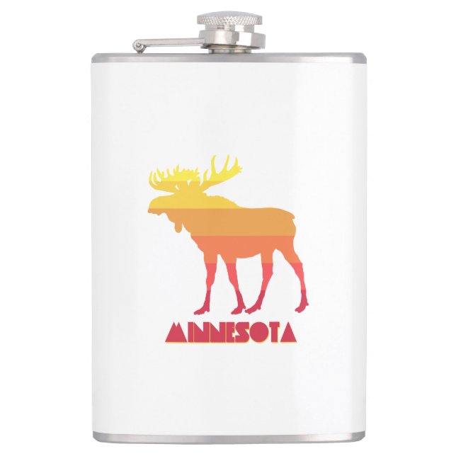 Minnesota Moose Hip Flask (Front)