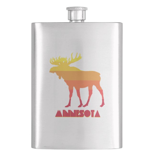 Minnesota Moose Hip Flask (Front)