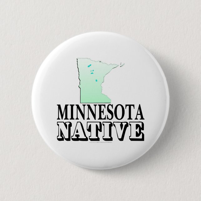 Minnesota Native 2 Inch Round Button (Front)