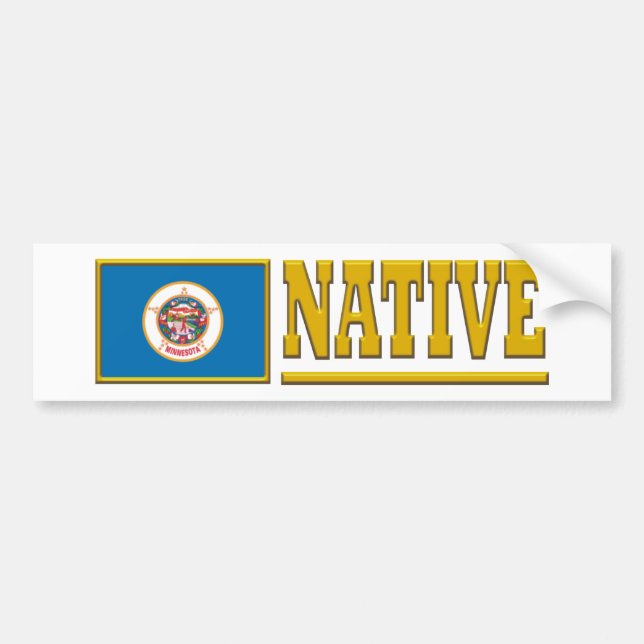 Minnesota Native Bumper Sticker (Front)