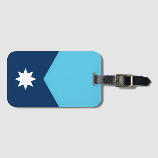 Minnesota new flag luggage tag (Front Horizontal)