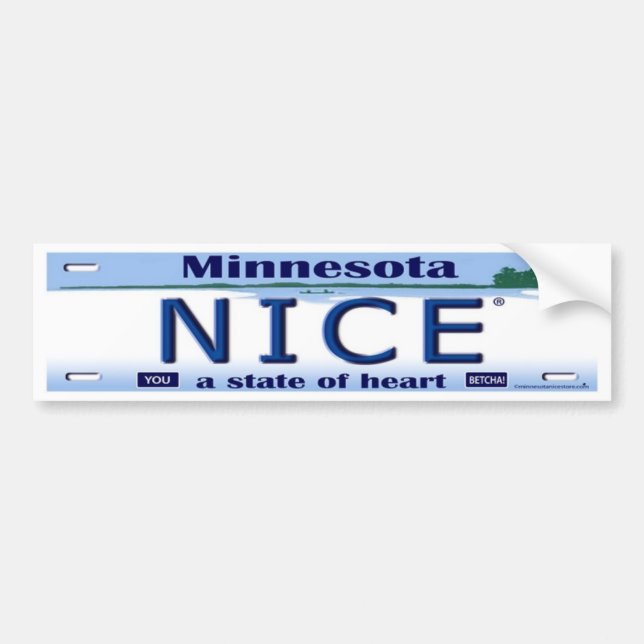Minnesota Nice® Bumper Sticker (Front)