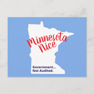 Minnesota Nice, Government Not Audited – Funny MN Postcard