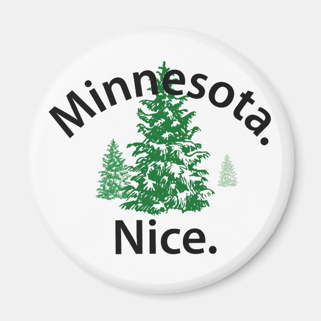Minnesota Nice.  Period! (black text) Magnet (Front)