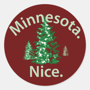 Minnesota Nice. Period! Classic Round Sticker