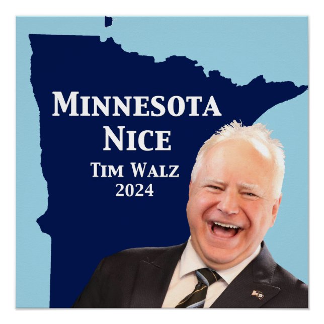 Minnesota Nice Tim Walz Poster (Front)